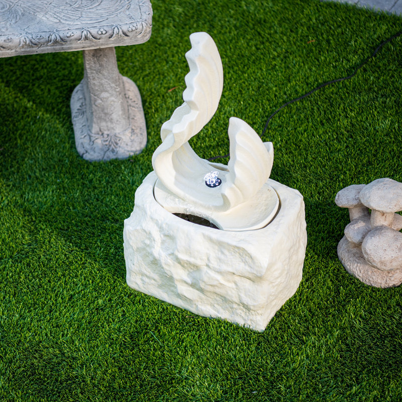 Fontaine sculpturale moderne sur pied, noire, Blanc