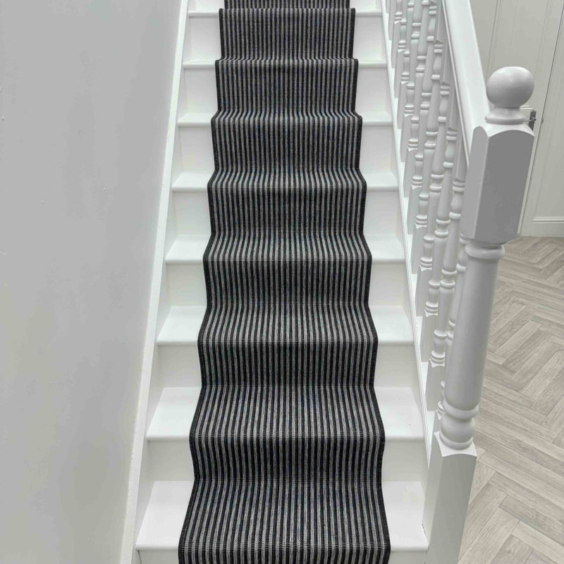 Stair Runner Striped Flatweave Area Rug, Runner 60 x 720 cm