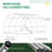 13' X 10' X 6.5' Walk-In Tunnel Greenhouse With 2 Zippered Mesh Doors & 10 Mesh Windows, Upgraded Gardening Plant Hot House With Galvanized Steel Hoops, Green-123626720-123626715