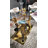 68.9" Luxury Rectangular Tempered Glass Dining Table for 6-8, Modern Kitchen Dinner Table with Mirrored Gold Stainless Steel Pedestal Base for Dining Room