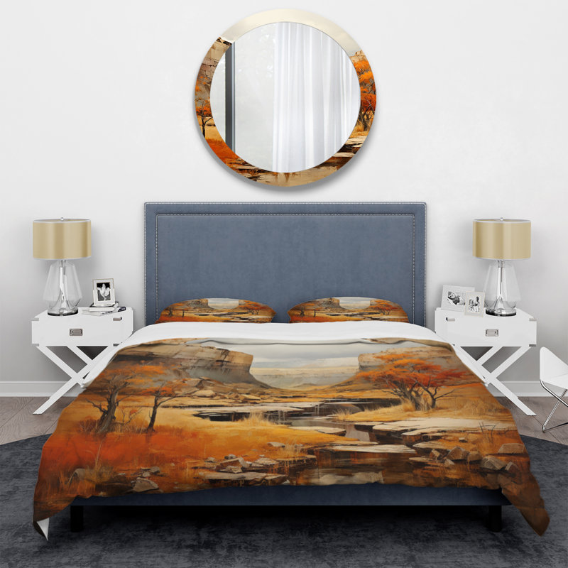 Ensemble de housse de couette en microfibre / polyester Bold Landscape Canyon Desert IV