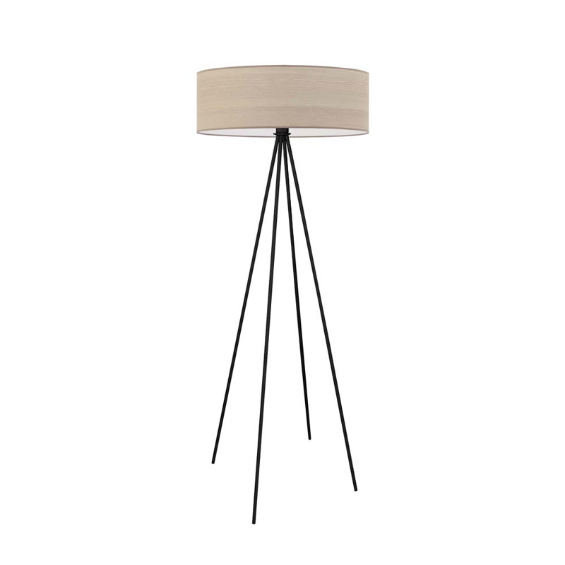 Broderick 157cm Novelty Floor Lamp, Beige, Black