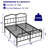 Ashwyn Heavy Duty Steel Slat Bed Frame with 18" High, Vintage Style, Anti Sway and Squeak Resistant-19376468
