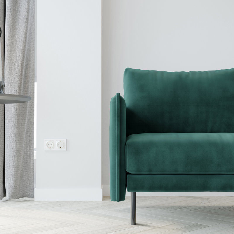 David Upholstered Armchair, Forest Green