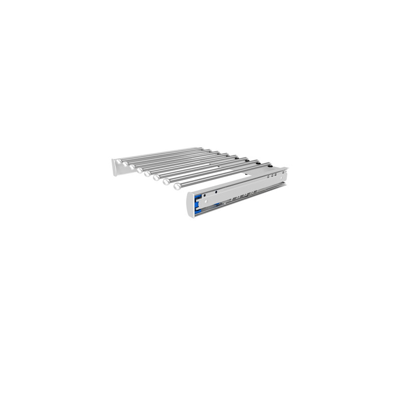 Steel Pullout Pants Organizer W/ Soft-Close For Custom Closet Systems, 2.5" H x 18" W x 14" D, Polished Chrome
