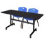 Table gigogne d'appoint Nevjana, 2 chaises empilables-32978972-32962091-32962096