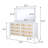 10-Drawer Dresser And Mirror White
