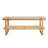 Mittal Sled Glass Top Wood Frame Rattan Coffee Table with Shelf-916769111