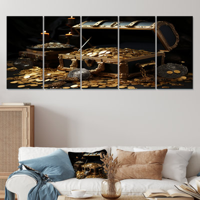 Ensemble d'art mural 5 pièces Pirate S Gold Treasure II - Pirate
