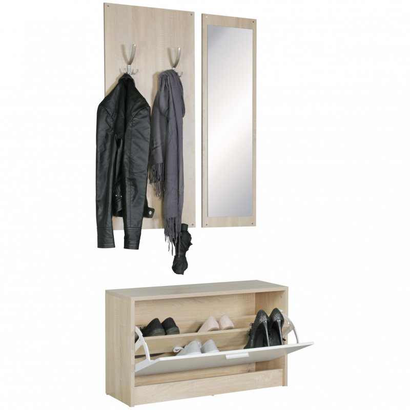 3-piece Wardrobe Set, Oak coloured
