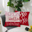 Ensemble de 4 housses de coussin pour la Saint-Valentin «Hello Valentine Hugs & Kisses»