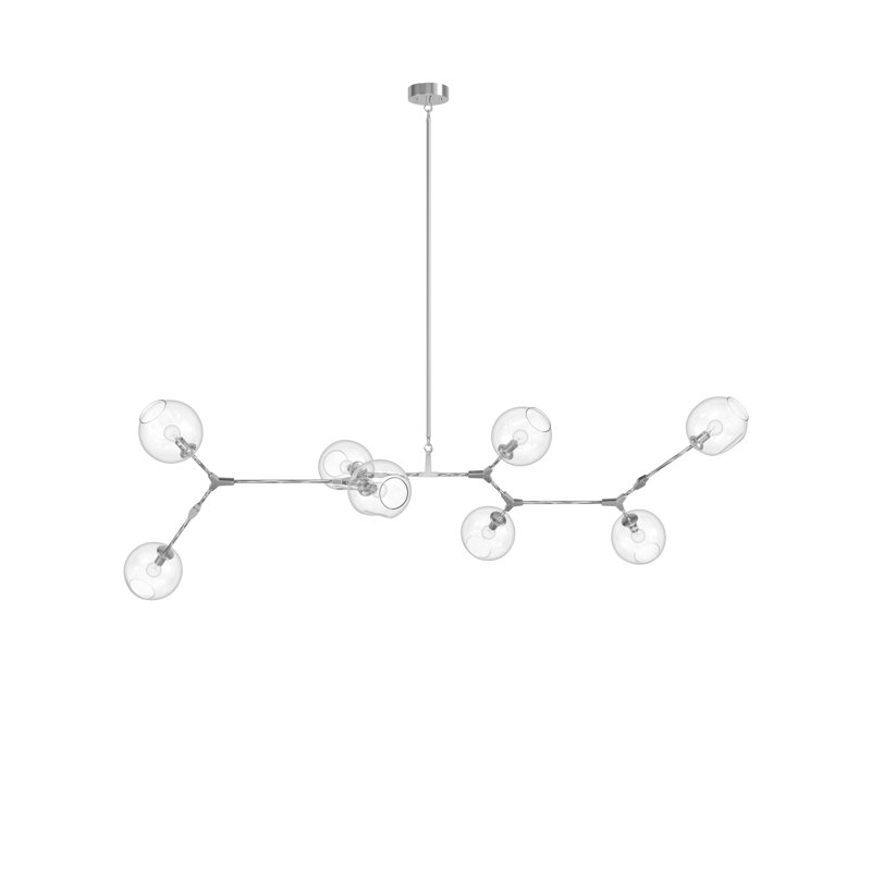 Fairfax 8 - Light Chandelier, Matte Chrome