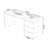 Nut-brown + Khaki Rectangular Manufactured Wood with 3 drawers desk-1060781607