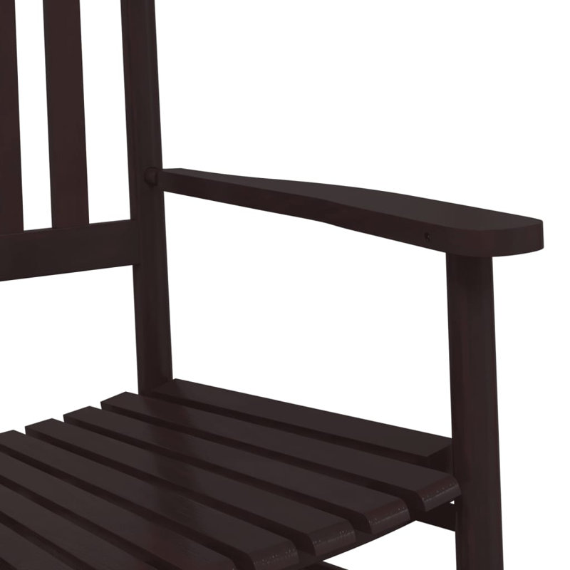 Chaise berçante avec sièges courbés Latitude Run® 2 pièces, Brun