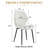Modern PU Leather Dining Chair, Ergonomic Upholstered Side Chair with Black Metal Legs, Light Gray (Set of 4)-2006973338
