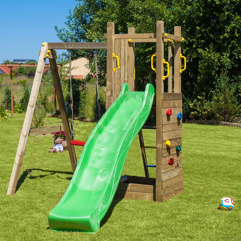 Rumble Ridge Rock Play Fort with Single Swing