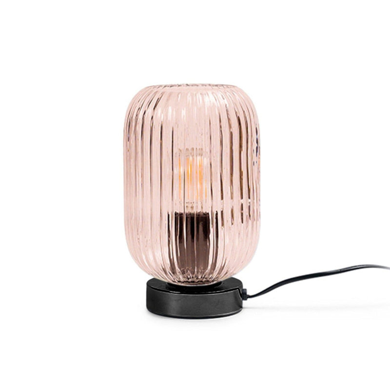 Showstead Table Lamp, Black, Pink