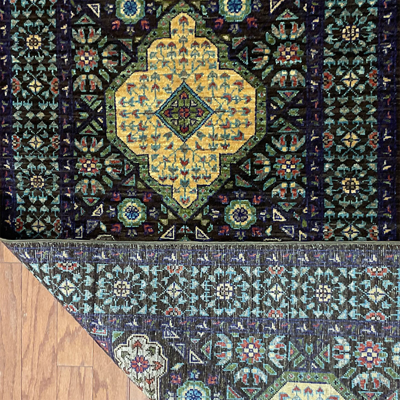 Tapis de couloir unique en laine noué à la main 2 pi 8 po x 10 pi 1 po nouvel âge Ardoyd