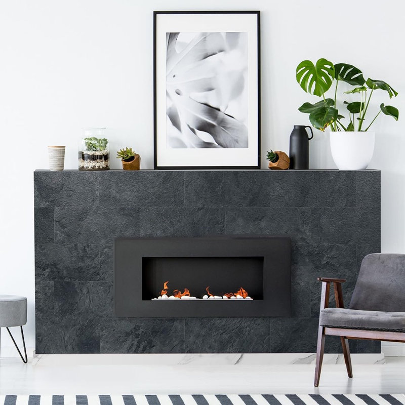 Carreaux de mur en PVC noir ardoise