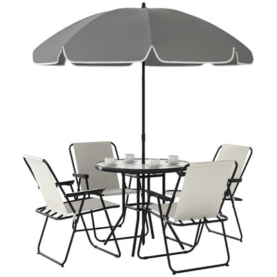 Steel Patio Dining Set Table,