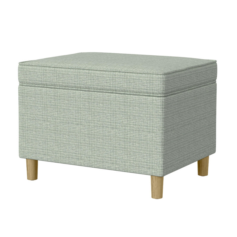 Kelemen Upholstered Ottoman, Mint Green Polyester