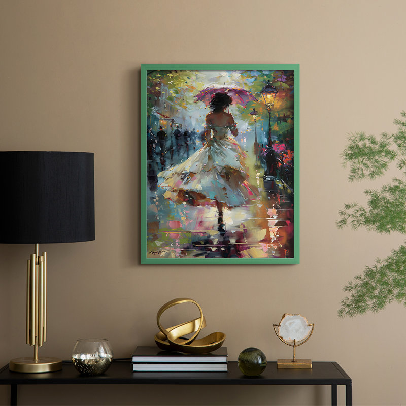 Reproduction encadrée WOMEN Series CMXI - bois massif, H 11 po x l 9 po, Vert
