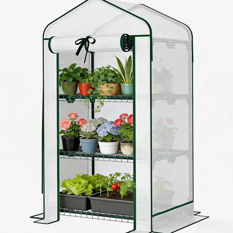 Small Greenhouse, Convenient Mini Greenhouse, White
