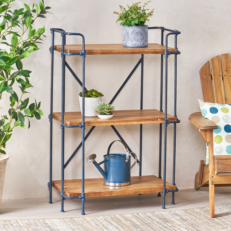 Abdurrahman Etagere Bookcase, Brown