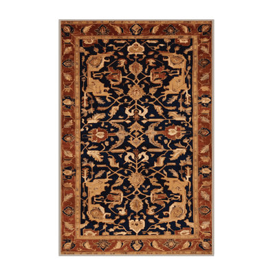 Machine Washable Persian Brown Area Rug