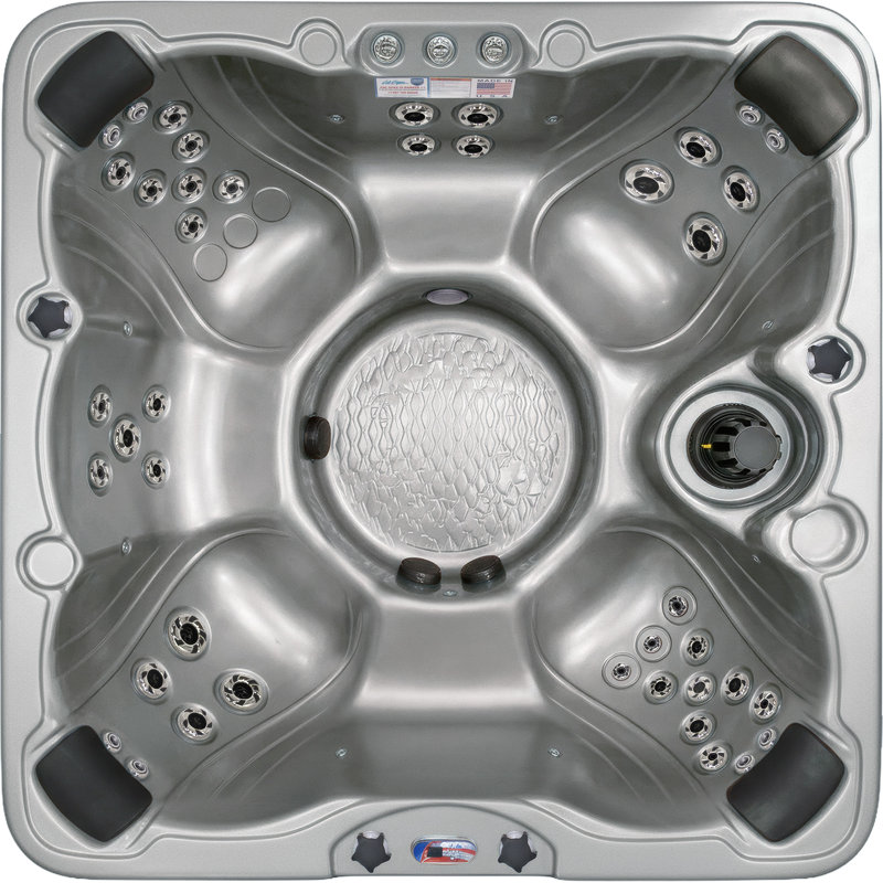 American Spas 240 Volt 7 45 - Jet Acrylic Square Standard (Hardwired) Hot Tub with Ozonator,  Limited Edition Platinum