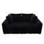 Corduroy 4 de 102,4 po avec 3 repose-pieds, convertible en chaise longue, rembourrage en éponge haute densité, structure en bois massif de qualité, support de 1000 lb, ressort assorti noir confortable-1152154617
