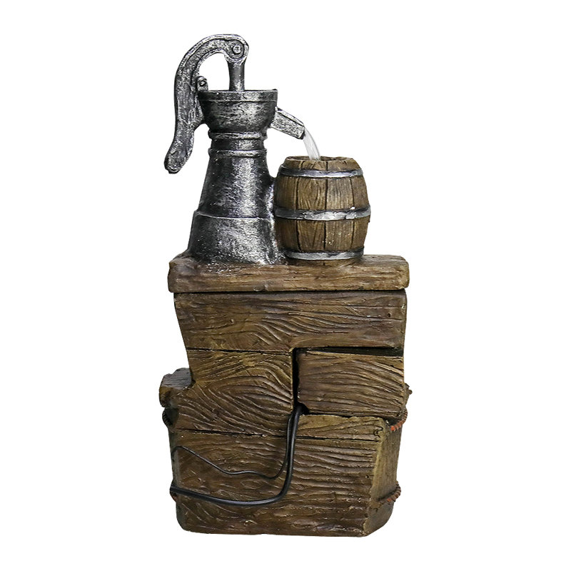 Ceionna Weather Resistant Floor Fountain with Light