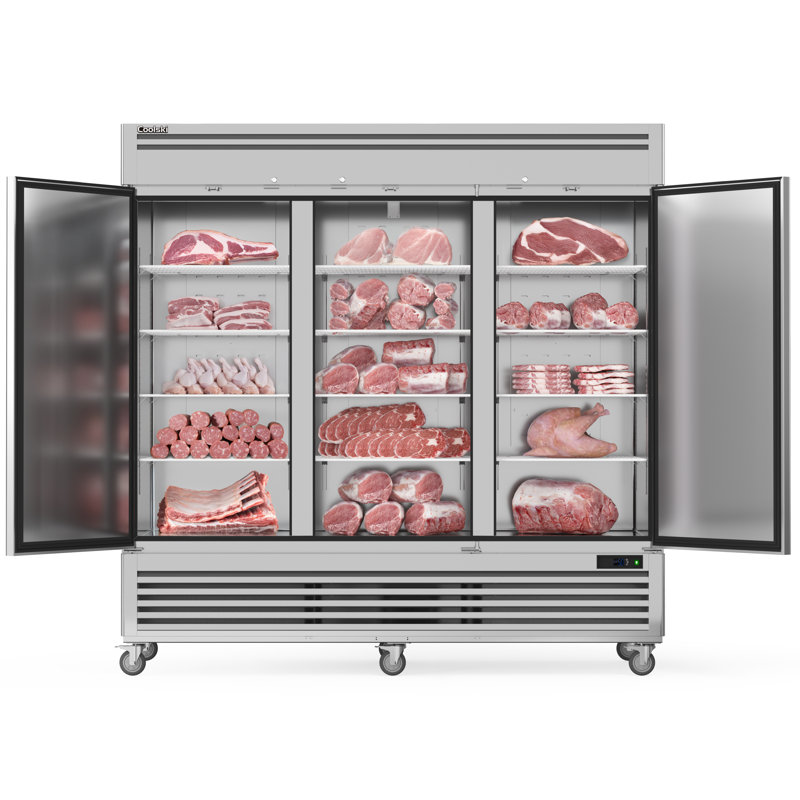 CMF Coolski 82" W Commercial Freezer 72 Cu.ft 3 Door Reach-in Stainless Steel Freezer