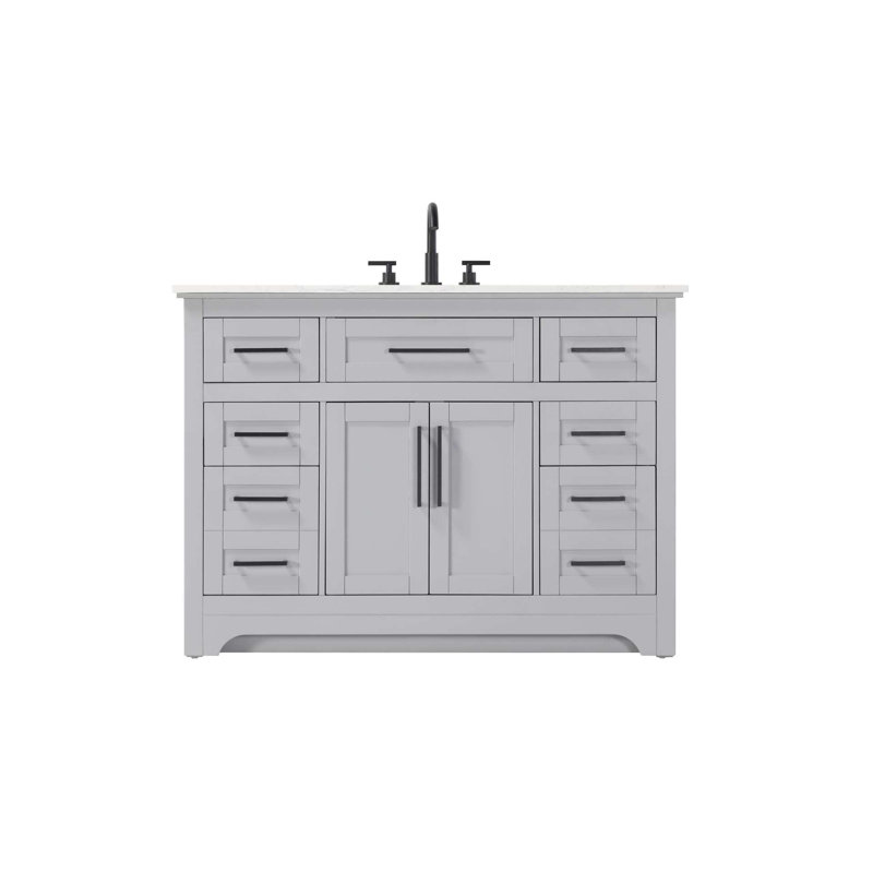 Meuble-lavabo simple 48 po gris, Gris, 48"