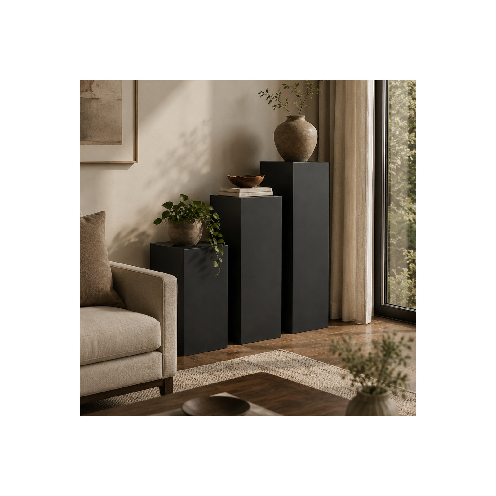 Delfina End Table, Black