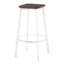 Industrial Bar Stool Set with Built-in Footrest