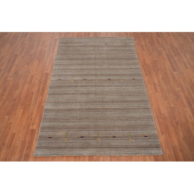 Tribal Gabbeh Style Handmade Area Rug 5x8