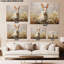 Art mural sur toile de lapin de grande taille Timuba - Printemps, photos de lapin de Pâques, charmante illustration de l'œuvre d'art pour les amoureux de la nature, cadre en pin sur toile tendue, 32 po x 48 po-2100054330