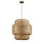 Luminaire suspendu en bambou naturel fabriqué à la main 1 lumière Almanza Three Tiers
