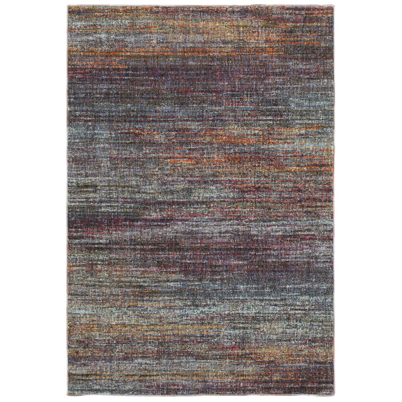 Synthetic Abstract Indoor Rug, Rectangle 1'10" x 3'2"