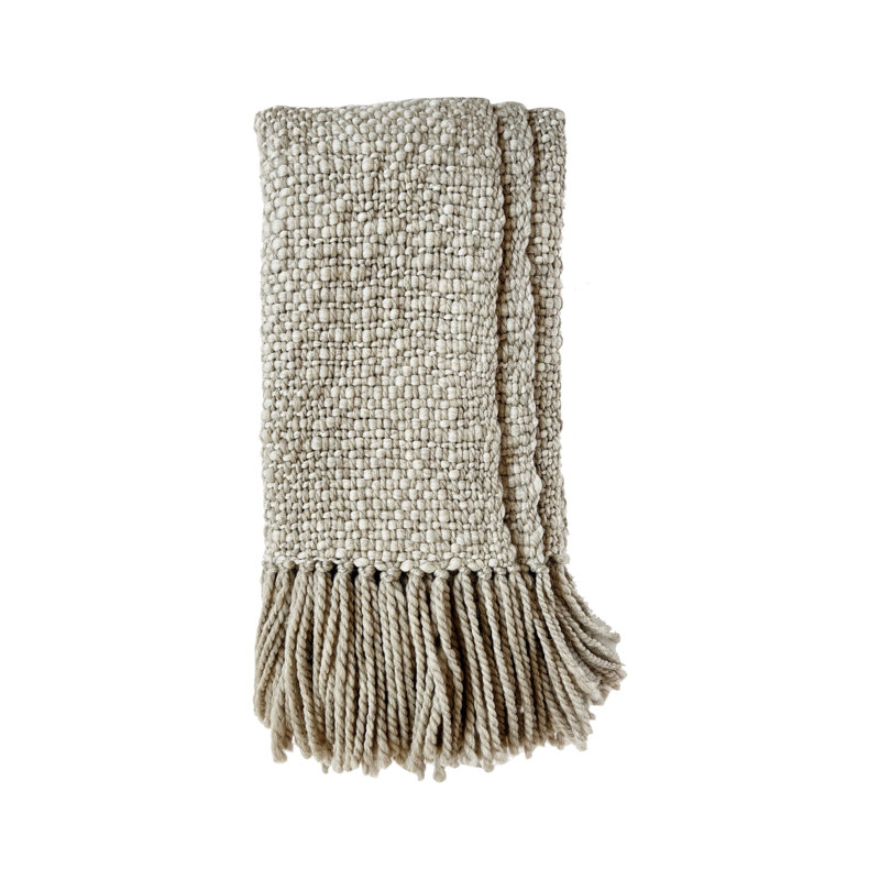 Palermo Hand Woven Throw Blanket, Pebble