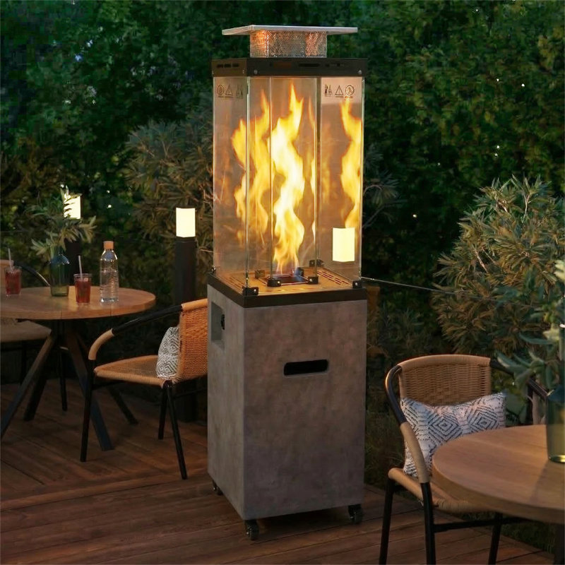 Chauffe-terrasse 41 000 au propane, gris (ensemble de 2)