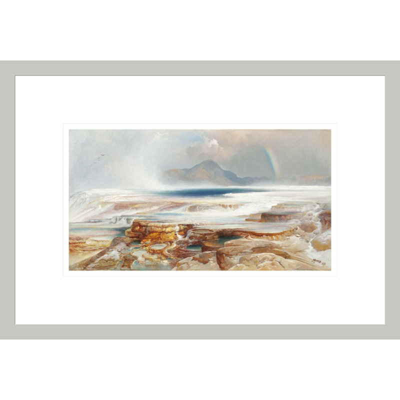 «Hot Springs of the Yellowstone» par Thomas Moran, impression giclée encadrée, H 11,67 po x l 16,75 po