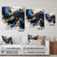 Kelbi - décorations murales en acrylique sur fond bleu et doré-1817232172
