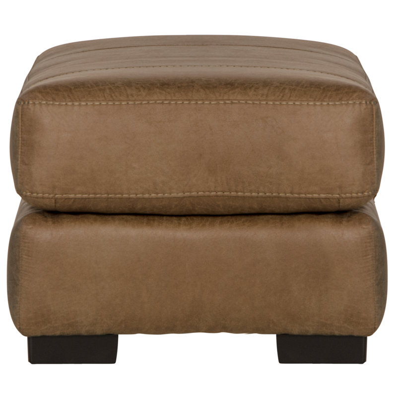 Shamima Upholstered Ottoman, Silt Faux Leather