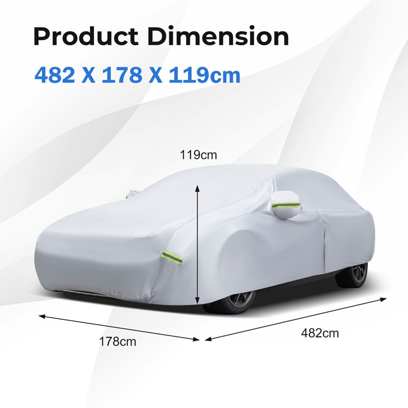 Bannie Elastic Automobile Cover By Dakota Fields, 119cm H x 482cm W x 178cm D