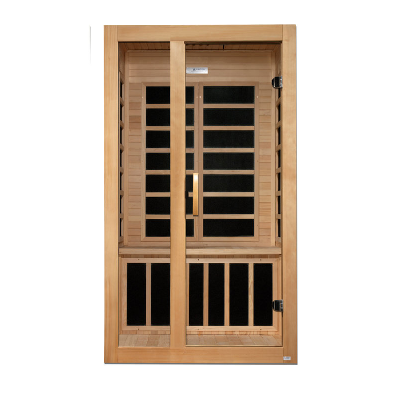 Dynamic Saunas 1 - Person Bluetooth Compatible FAR Infrared Sauna in Hemlock