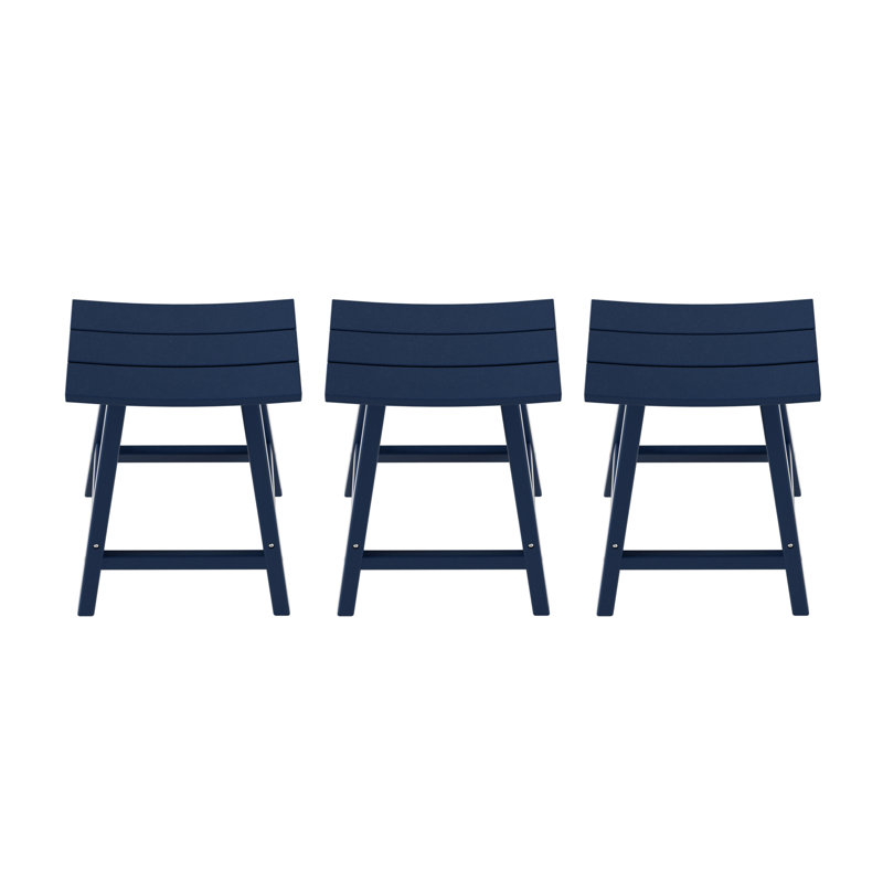Tabouret d'extérieur Laguna, Tabouret de comptoir (siège d'une hauteur de 24 p, Marine