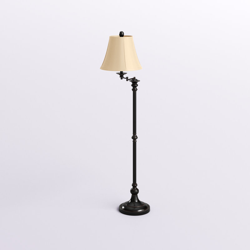 Lampe sur pied à bras articulé 62 po Annarae, Bronze Menlo
