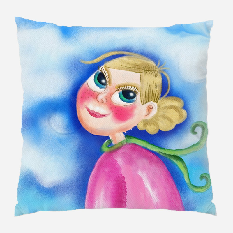 Coussin watercolour Musgrove, Microsuède, Intérieur